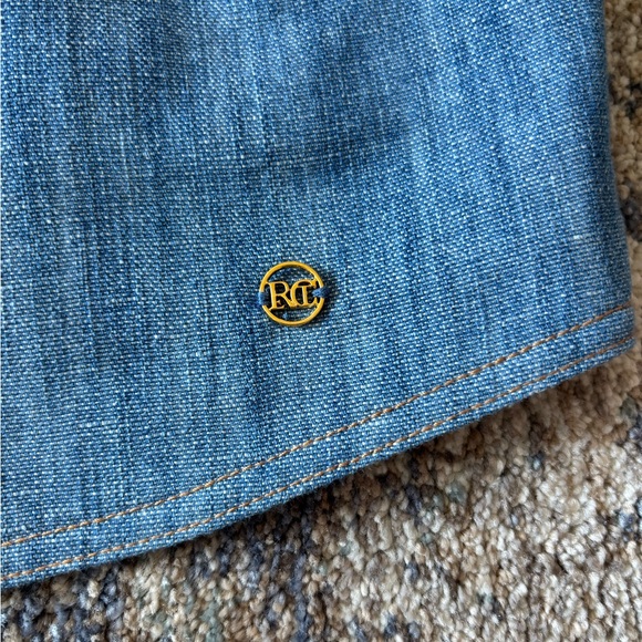 NWT RECTO Bastia Curved Crop Top Blue M - Picture 3 of 7